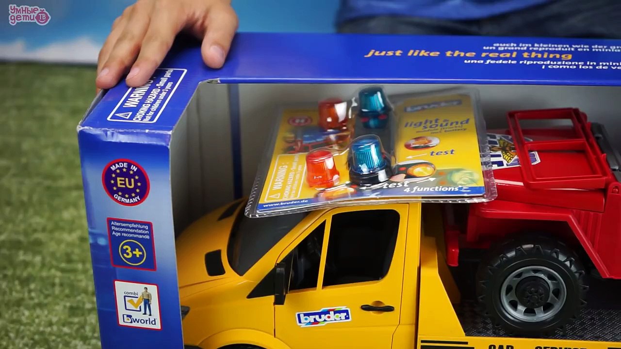 BRUDER Эвакуатор с джипом Wrecker Mercedes-Benz Игрушечные машинки Обзор игрушек. Bruder Toys. 2535