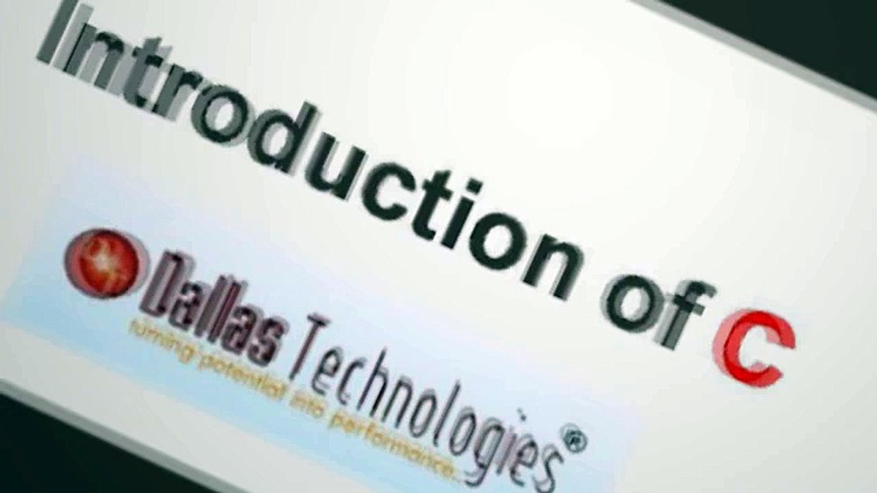 Introduction of C Language by Dallas Technologies