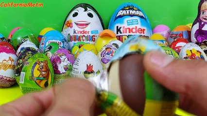 38 Surprise Eggs Kinder Maxi Batman Spiderman Frozen Masha and the Bear Ben 10 Cars Peppa pig