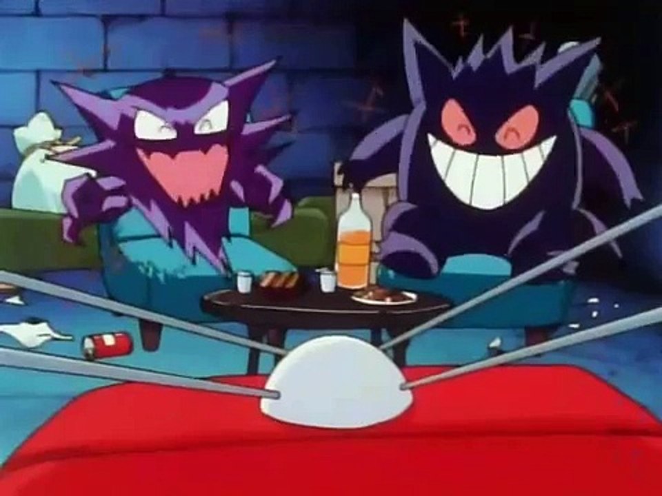Gastly, Haunter and Gengar having fun