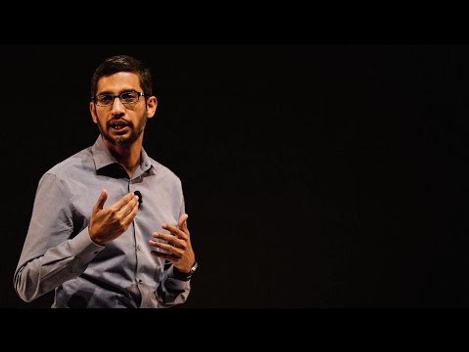 Google CEO Sundar Pichai interacts with students in Delhi