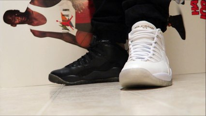 Drake x Air Jordan 10 OVO White VS Black Colorway Sneaker Battle