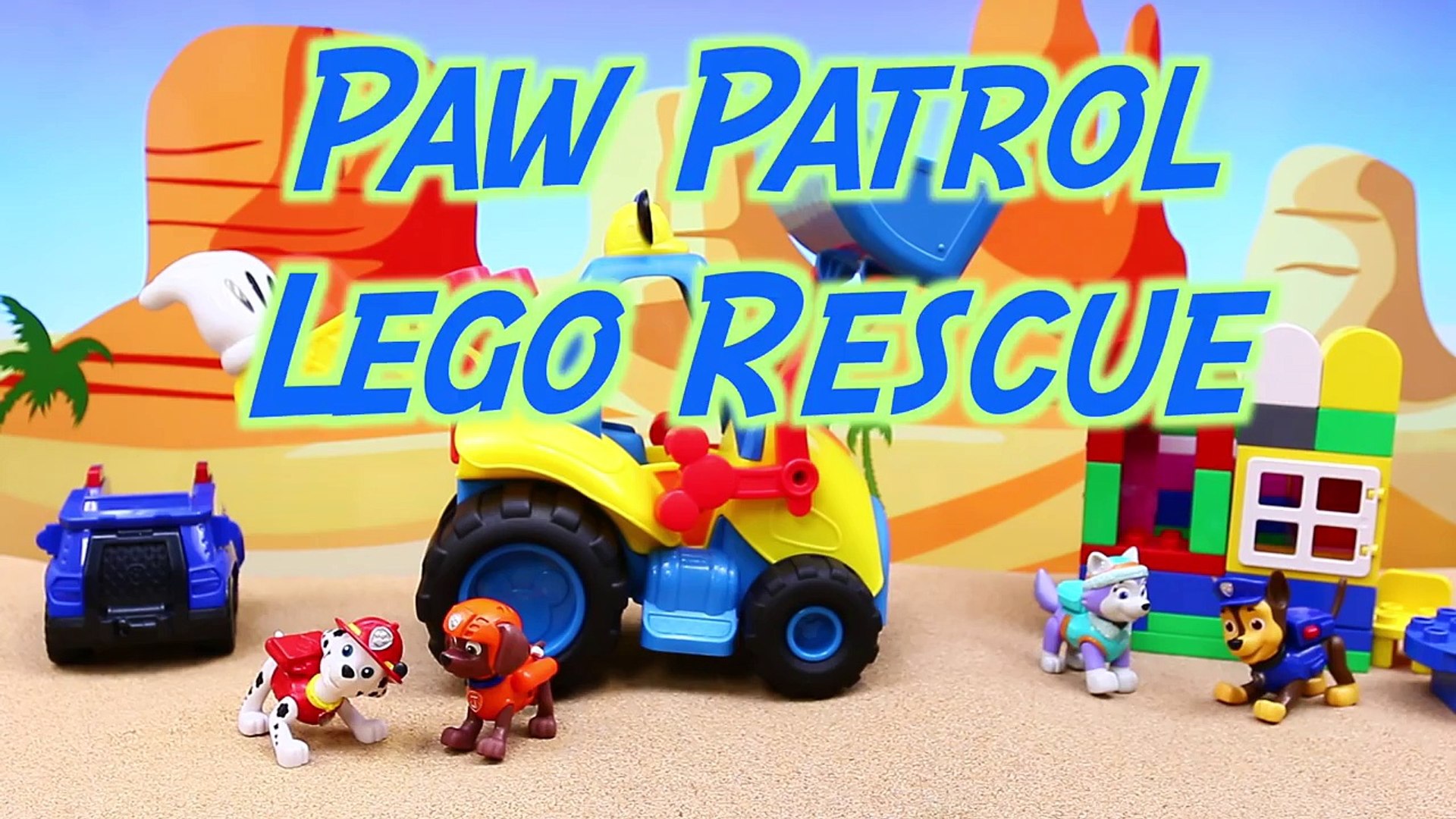 Paw Patrol Duplo Lego House Collapse Rescue Rubble and Marshall