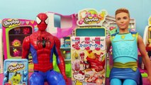 Spiderman & Barbie Mike the Merman DisneyCarToys Shopkins Blind Bags Hello Kitty Supermarket K-Store