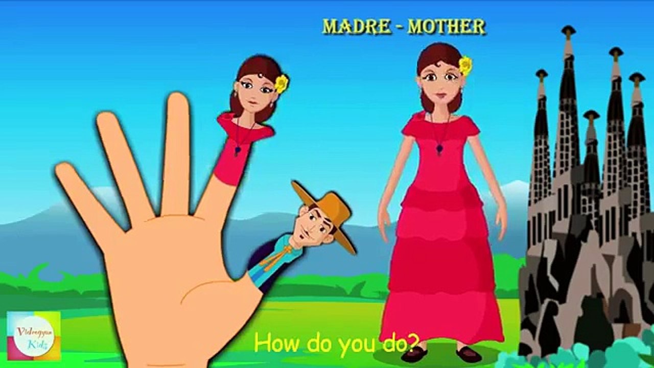 Finger Family Nursery Rhyme | Spanish Family | Cartoon Animation Songs For Children