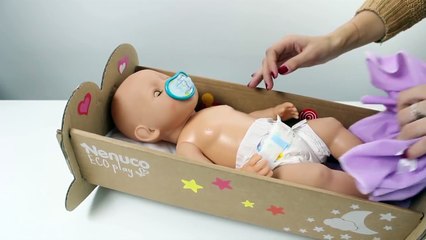 Nenuco Eco Play Crib Baby Doll Sleep With Me Cuna Bebés How To Sleep a Baby Doll Cradle Toy Videos