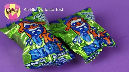 Download Video: KA-BLUEY CANDY Halloween taste test by Charlis crafty kitchen - weird mouth changing lolly