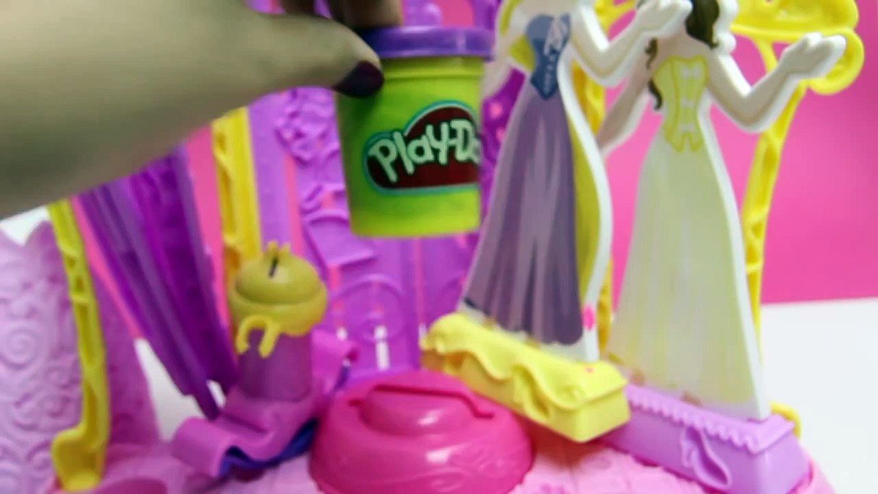 Play Doh Design a Dress Boutique Playset Disney Belle Rapunzel Prettiest Princess Playdough