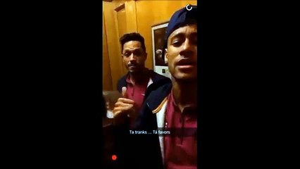 Neymar dança hit de Mc Bin Laden em concentração do Barcelona