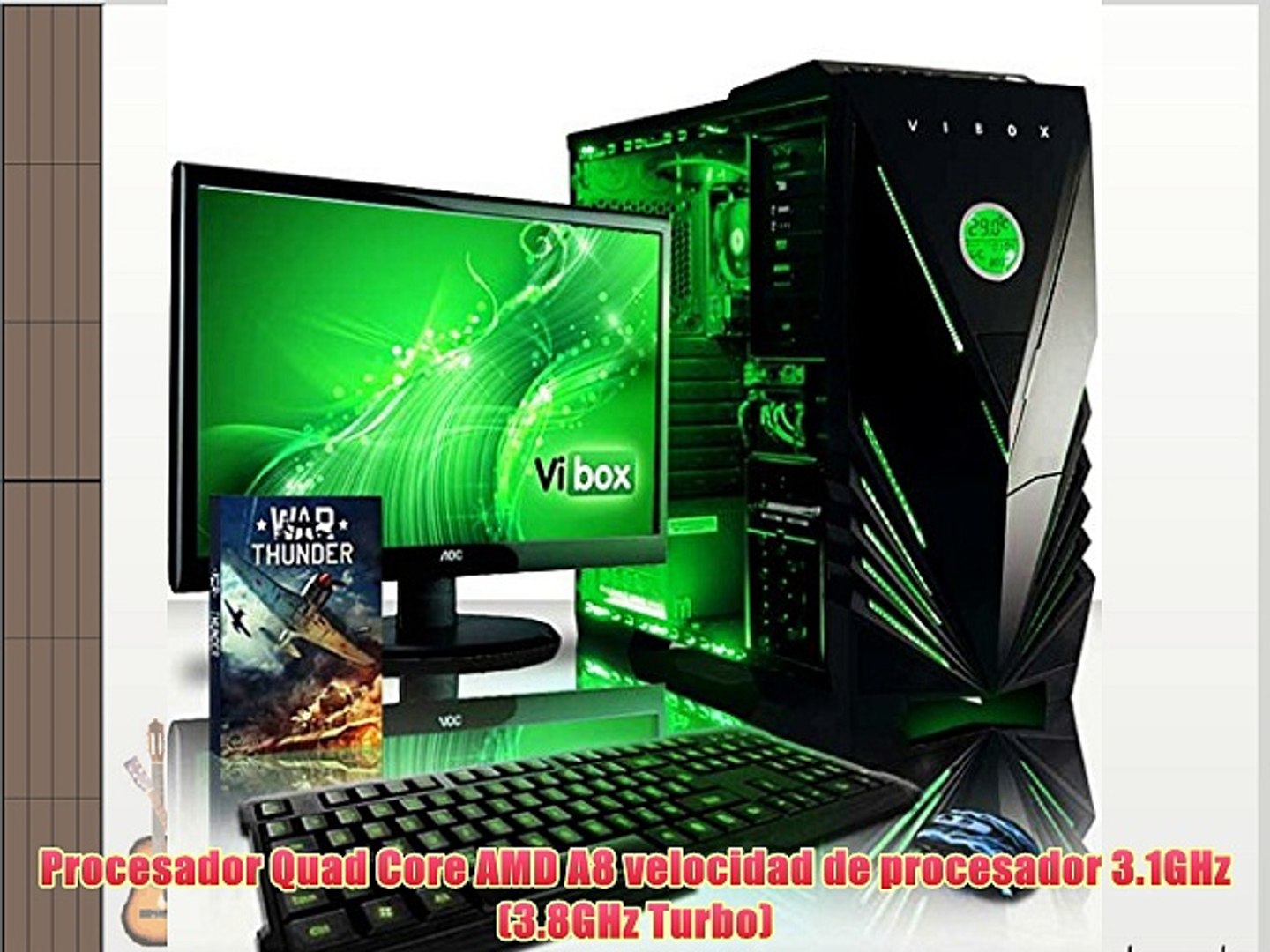 VIBOX Standard Paquete 3L - Gamer Gaming PC Desktop PC Ordenador de sobremesa Paquete Incluyendo