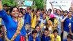 Teachers and Students from Billabong High International cheering for HCL Plant For Life campaign