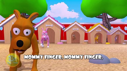 Dog 3D Finger Family | Nursery Rhymes | 3D Animation In HD From Binggo Channel