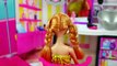 Barbie Stylin Salon Play Set Toy Review. Anna & Elsa Makeovers. DisneyToysFan.