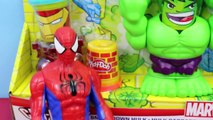 Play Doh Toys NEW HULK Smashdown Marvel Spiderman Iron Man Can-Heads Playdough DisneyCarToys