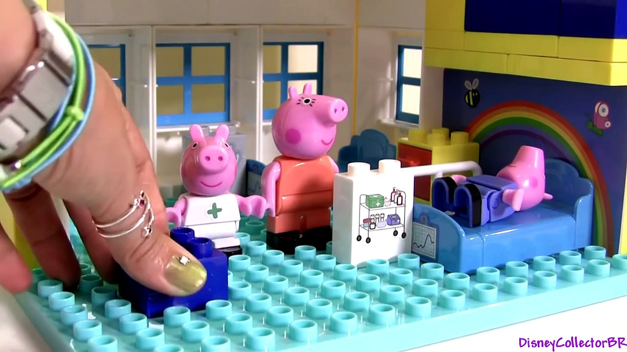 Hospital da Peppa Pig Blocks Brinquedos de Blocos tipo Lego Duplo BR - Juguete Nurse Peppa Pig