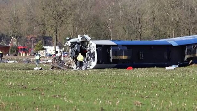 Déraillement d'un train aux Pays-Bas : premières images des secours sur place