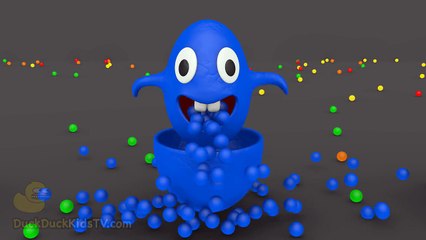 Learn Colors with Surprise Eggs Opening for Children 3D & Color Balls for Kids [DuckDuckKidsTV]