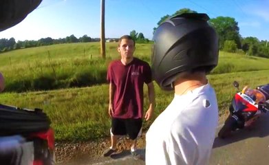 Biker Delivers Swift Justice To A Reckless Driver