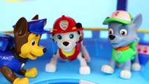 Paw Patrol Chase and Marshall with Zuma Hovercraft Save Peppa Pig from the Lake with Daddy Pig