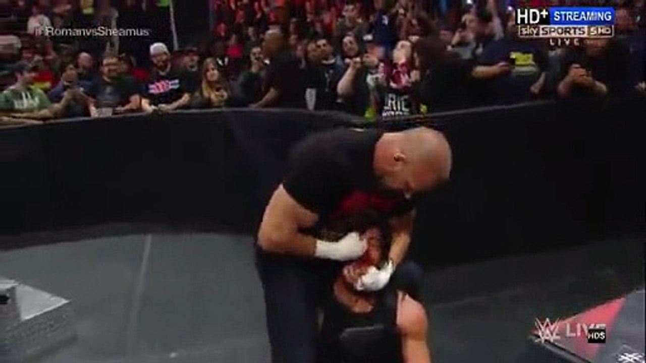 Triple H Attacks on Roman Reigns Face- Bloooooood