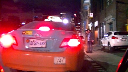 February 20, 2016, evening ride - parking violations on adelaide and richmond street cycletracks