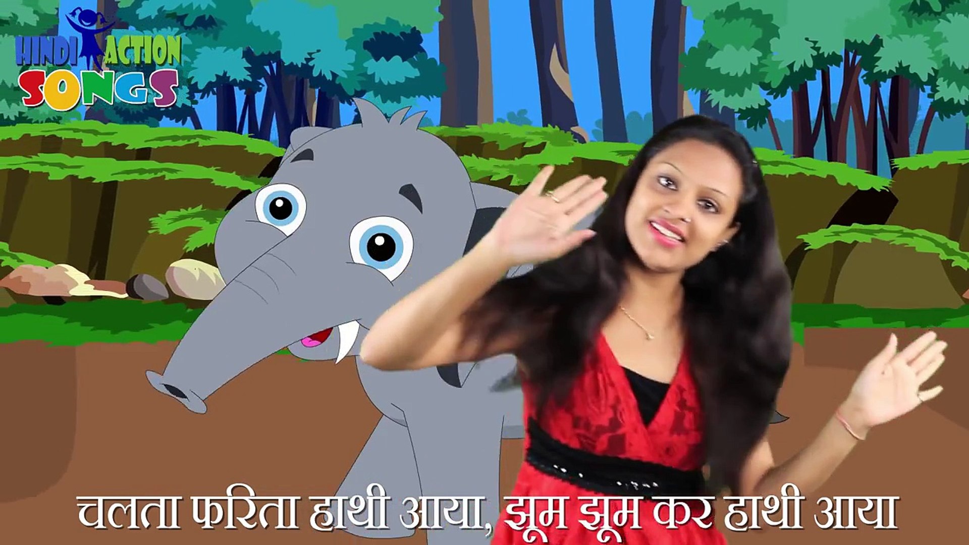 ⁣Hindi Action Songs | Haathi Aaya Hindi Nursery Rhyme