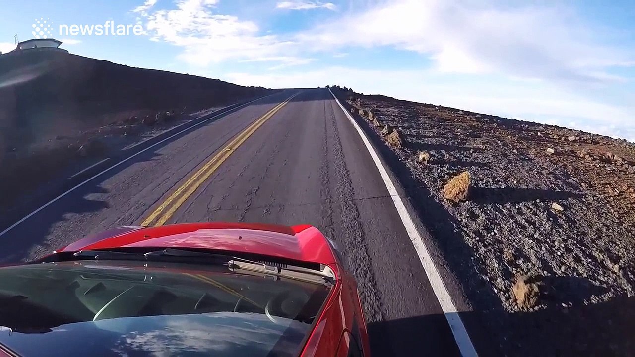 Stunning sunset in Haleakala, Hawaii filmed on a GoPro