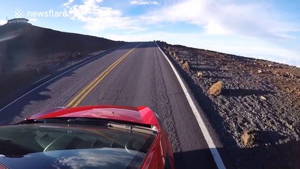 Stunning sunset in Haleakala, Hawaii filmed on a GoPro