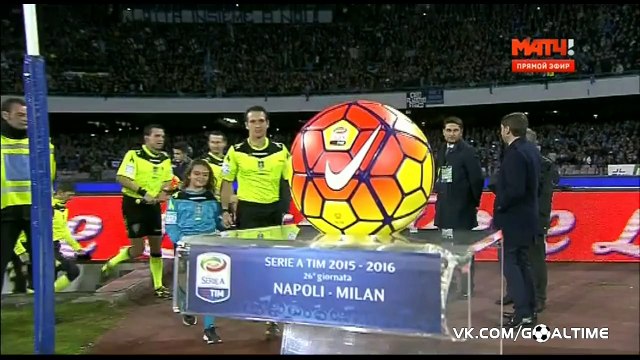Наполи - Милан 1_1. Обзор матча. Италия. Серия А 2015_16. 26 тур