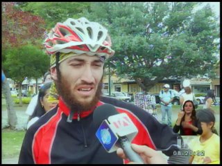 Andres Campaña cumplió un record  al dar la vuelta Sudamérica