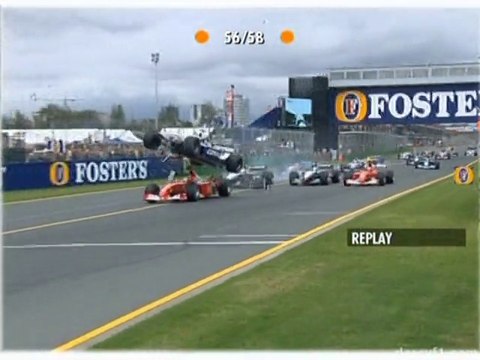 F1 Australia 2002 Start Massive Crash