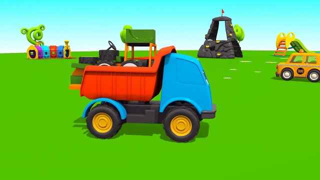 Leos LOADER / FORKLIFT TRUCK Kids 3D Construction Cartoons for Children Tutitu Cartoon s