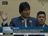 Agradece Evo Morales a movimientos sociales apoyo al 
