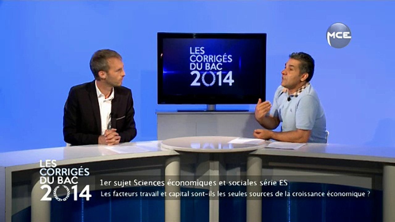 Révision Bac 2016: correction vidéo sujet de SES Bac ES "Les facteurs travail et capital sont-ils les seules sources de la croissance économique ?"