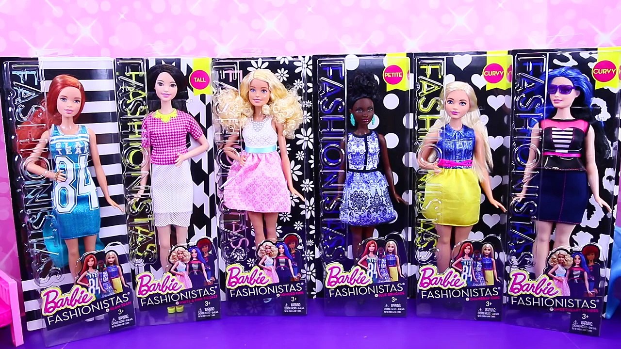 NEW CURVY Barbie + Tall & Petite Barbie Fashionista Dolls 2016 Mattel Toys Evolution of Barbie