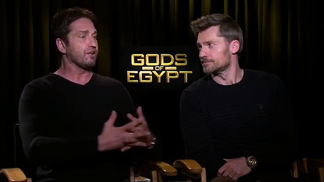 Gods of Egypt: Gerard Butler Set & Nikolaj Coster-Waldau Horus Exclusive Interview (Comic FULL HD 720P)
