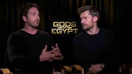 Gods of Egypt: Gerard Butler "Set" & Nikolaj Coster-Waldau "Horus" Exclusive Interview (Comic FULL HD 720P)