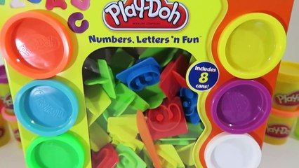 Play-Doh Lære å Telle med Spille Deigen Tall, Bokstaver n Fun Pedagogisk Playset for Barn!