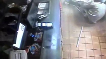 Burglar caught on video falling through Popeye's ceiling