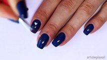 Дизайн ногтей и рисунки на ногтях- Синий маникюр Цветы - Blue Acrylic Nails With Flowers