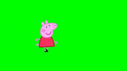 Peppa Pig Andando #1 - Peppa Pig Walking #1 [Fundo Verde - Green Screen]