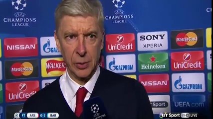 Arsenal 0-2 Barcelona - Arsene Wenger Post Match Interview