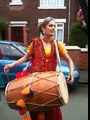 Punjabi dhol beats  by woman from canada -Jazzi Collection