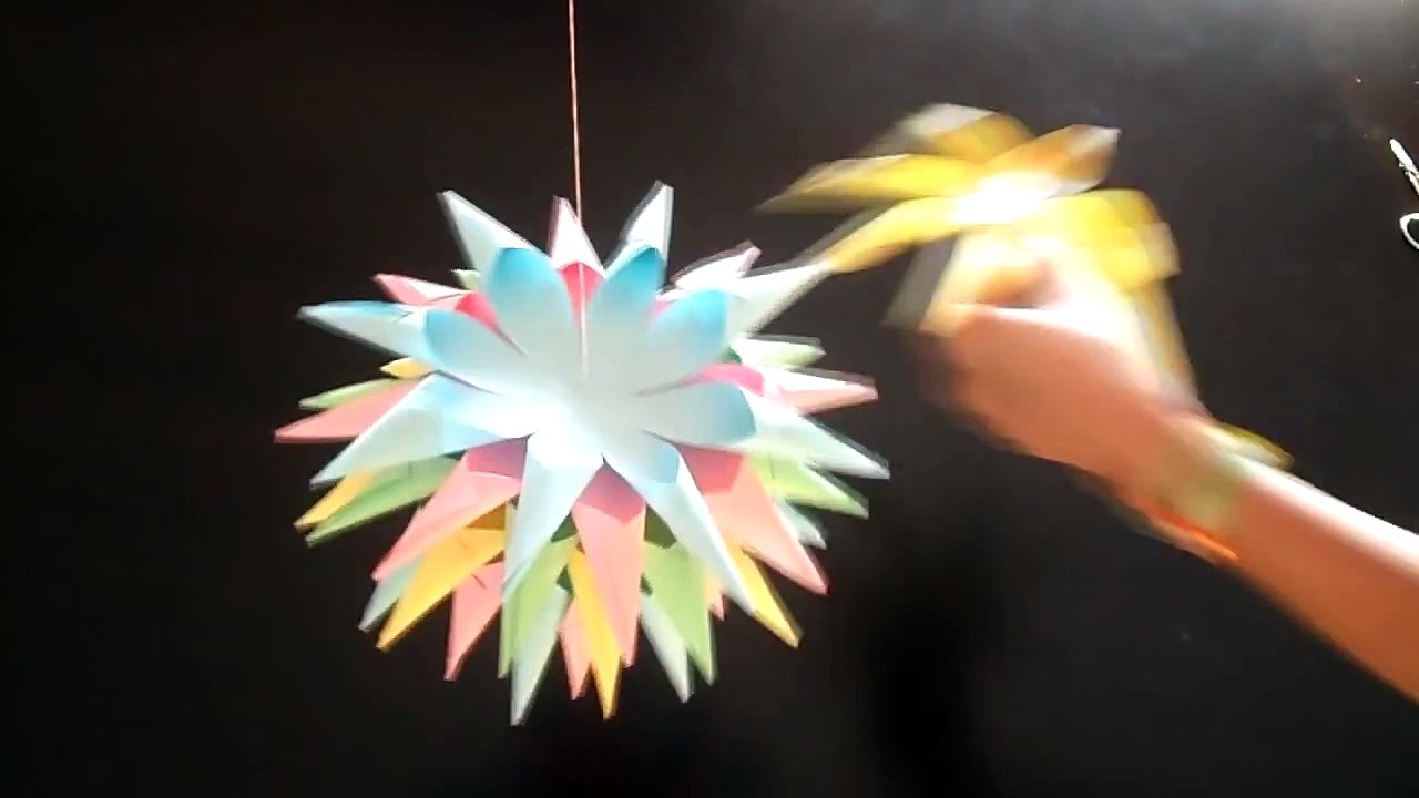 Kağıt katlama Yılbaşı süsleme YILDIZ