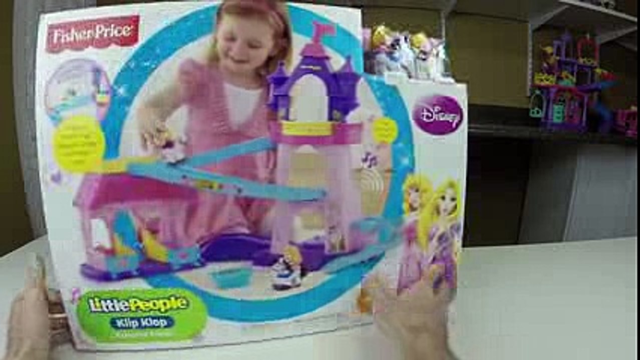 SUPER CUTE DISNEY PRINCESS Aurora Rapunzel Klip Klop Princess Stable Toy Review Opening Unboxing