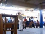 Funny mexican drunk dancing at the bar