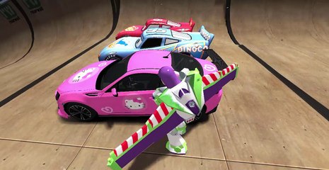 Hello Kitty & Toy Story Buzz Lightyear with Lightning McQueen Cars Dinoco + Nursery Rhymes