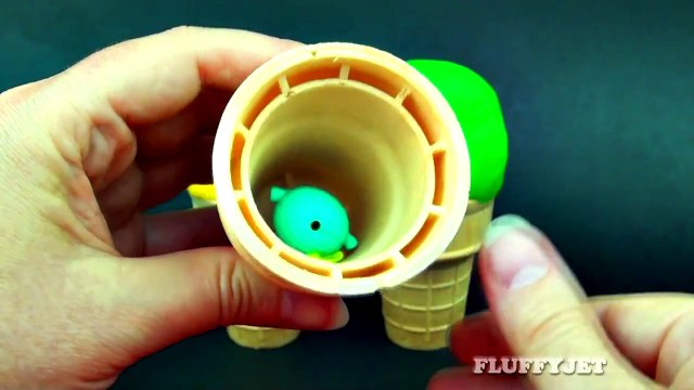 Play-Doh Surprise Egg Ice Cream Cones Peppa Pig Thomas Tank Engine Mickey Mouse Lalaloopsy FluffyJet