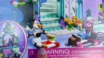 Queen Elsa Sparkling Ice Castle Disney Frozen Princess Anna Olaf Snowman LEGO Playset Unboxing Video