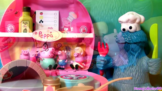 Play Doh Peppa Pig Mini Pizzeria Shop - Peppa Cooking Pizza for Chef Cookie Monster Baby Toys